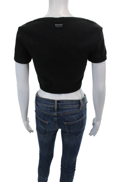 ABRAND Womens Angel Top - Black Size M