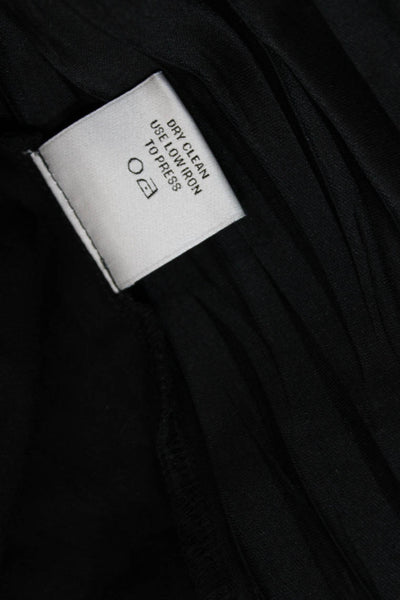 Per Se Womens Stretch Pleated Round Neck Mini Tank Dress Black Size S