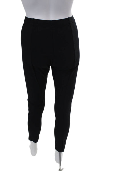 Elaine Kim Womens Stretch Mid-Rise Zipper Hem Ankle Leggings Black Size L