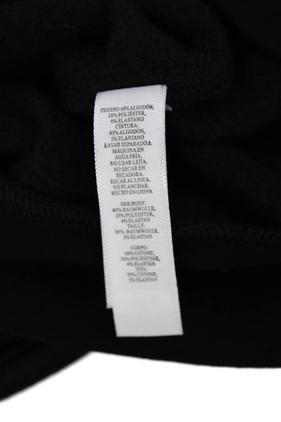 Plush Womens Fleece Lined Maternity Leggings - Black Size XXL