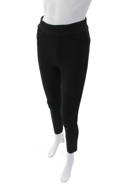 Spanx by Sara Blakely Womens Pull On High Rise Slim Leg Pants Black Size Extra S