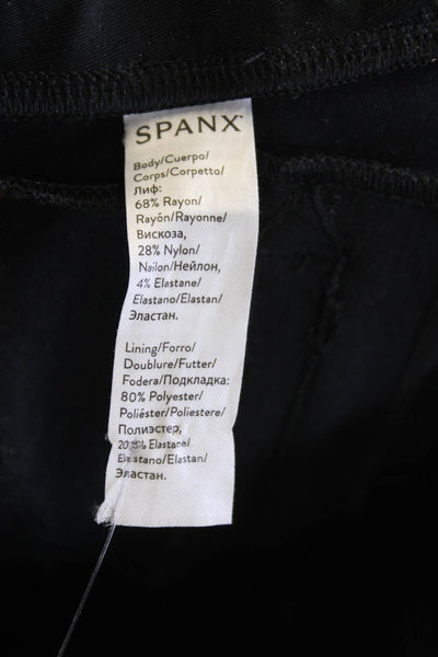 Spanx by Sara Blakely Womens Pull On High Rise Slim Leg Pants Black Size Extra S