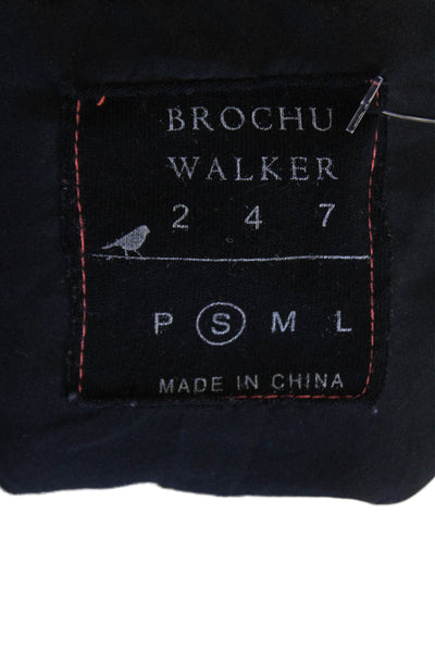 Brochu Walker Womens Cotton Long Sleeve Round Neck Top Black Size S