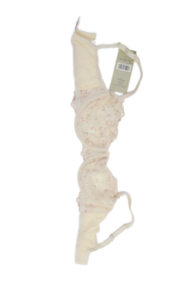 Fayreform Womens Sheer Cup Bra & Contrast Trim Underwire Bra Set Beige Size 40C