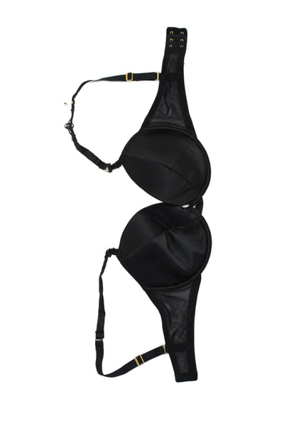 Gossard Womens Molded Cup Satin Bra & Balconette Bra Set Black Size 32DD/40B