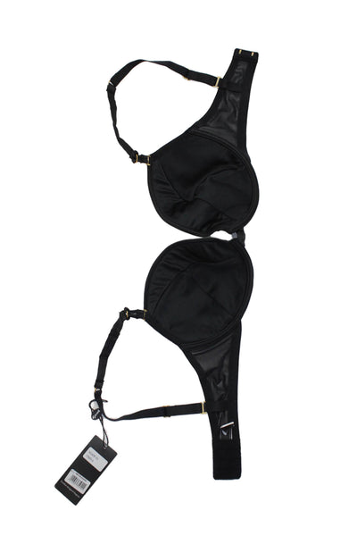 Gossard Womens Molded Cup Satin Bra & Balconette Bra Set Black Size 32DD/40B