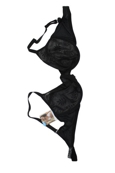Panache Womens Sheer Embroidered Cup Bra & Basic Bra Set Beige Size 38F
