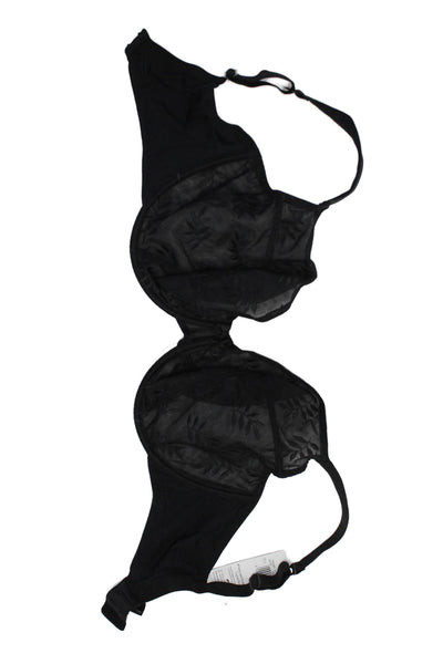 Panache Womens Adjustable Underwired Balconette Bra Set Black Size 34FF/36GG