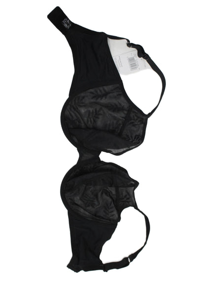 Panache Womens Adjustable Underwired Balconette Bra Set Black Size 34FF/36GG