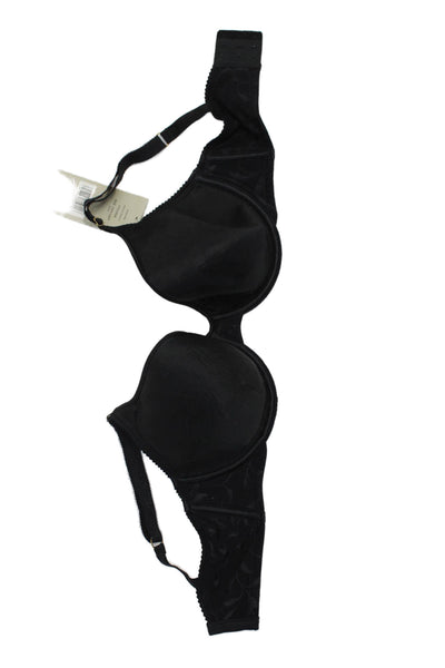 Panache Womens Adjustable Underwired Balconette Bra Set Black Size 34FF/36GG