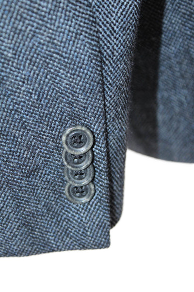 Hart Schaffner Marx Men's Collared Long Sleeves Unlined Wool Jacket Gray Size 38