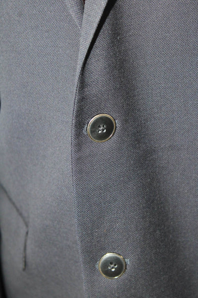 Hart Schaffner Marx Men's Collared Long Sleeves Lined Basic Jacket Blue Size 40