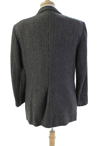 Southwick Men's Long Sleeves Collared Lined Two Button Plaid Jacket Size 42
