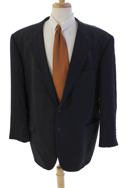 Joseph Abboud Men's Long Sleeves Lined Two Button Jacket Blazer Black Size 46