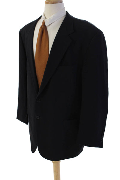 Joseph Abboud Men's Long Sleeves Lined Two Button Jacket Blazer Black Size 46
