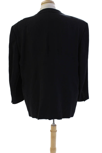 Joseph Abboud Men's Long Sleeves Lined Two Button Jacket Blazer Black Size 46
