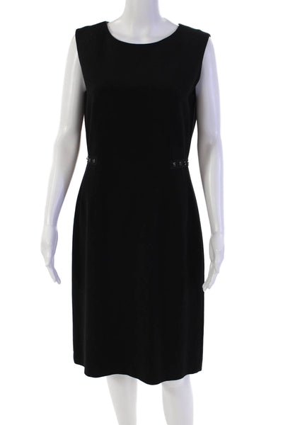 Tahari Levine Womens Stud Embellished Sleeveless Pencil Dress Black Size 6