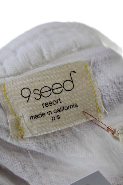 9seed Womens Marbella Ruffle Dress - White Size P/S
