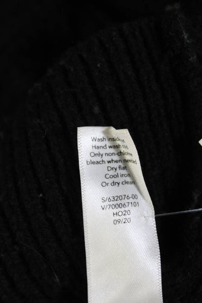Athleta Womens Long Sleeves Crew Neck Pullover Sweater Black Wool Size Small
