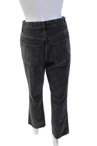 Agolde Womens High Rise Zipper Fly Straight Leg Jeans Gray Denim Size 26