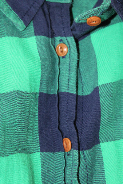J Crew Women's Collared Long Sleeves Button Down Check Plaid Shirt Size 6