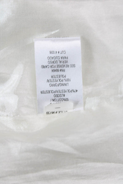Sandra Darren Womens Back Zip Sleeveless Bow Boat Neck Sheath Dress White Size 6