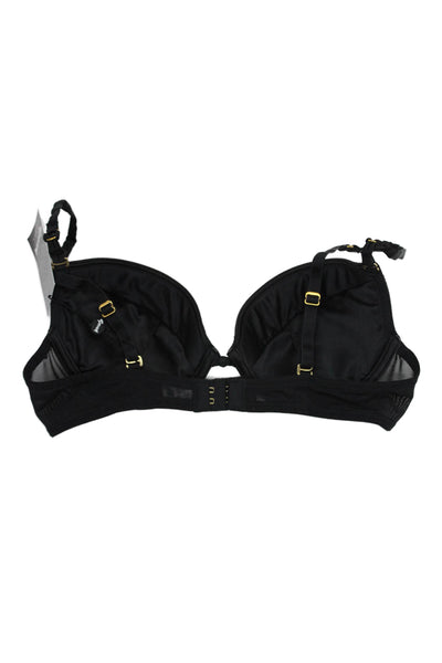 Panache Womens Underwire Sheer Cup Bra & Padded Bra Set Black Size 36DD/34B