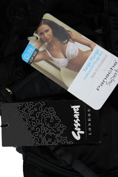 Panache Womens Underwire Sheer Cup Bra & Padded Bra Set Black Size 36DD/34B