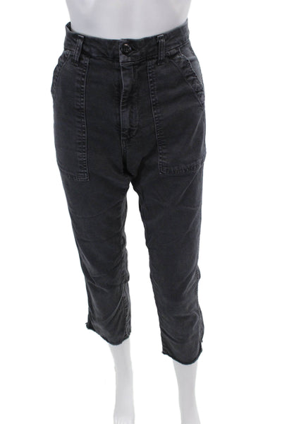 Amo Women's Midrise Pockets Straight Leg Denim Pants Black Size 26