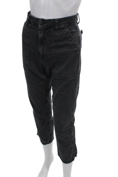 Amo Women's Midrise Pockets Straight Leg Denim Pants Black Size 26