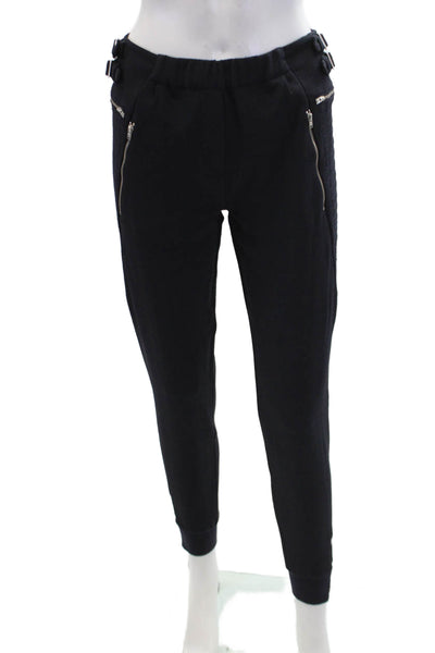 The Kooples Womens Tailored Straight Cuff Leg Zip Pocket Pants Blue Size 34