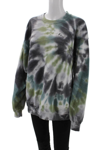 Carmar Womens Cotton Long Sleeve Round Neck Tie Dye Sweater Multi Size S