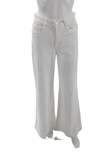 FRAME Womens Le Pixie Petite Palazzo Jeans - Blanc Size 28