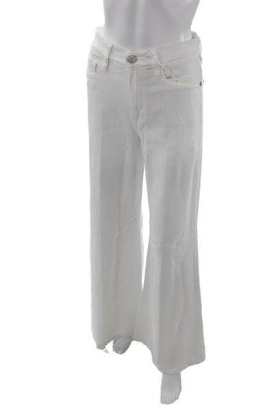 FRAME Womens Le Pixie Petite Palazzo Jeans - Blanc Size 28