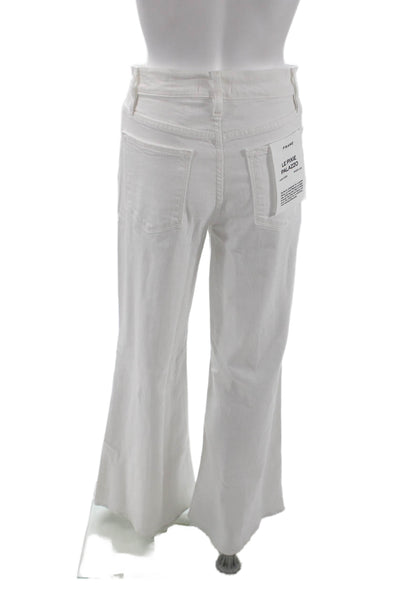 FRAME Womens Le Pixie Petite Palazzo Jeans - Blanc Size 28