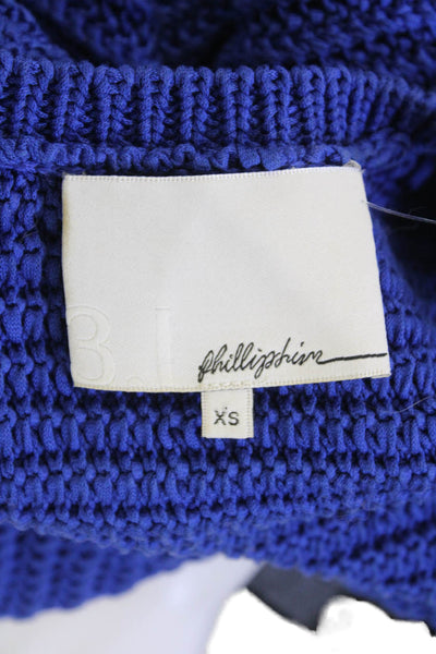 3.1 Phillip Lim Womens Cotton Sleeveless Ribbed Tank Sweater Blue size XS