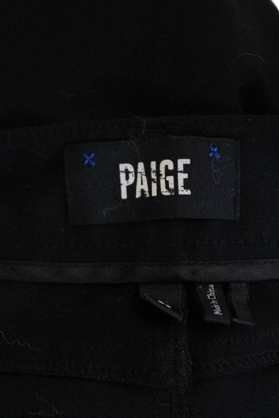 Paige Womens Cotton Zip Button Lined Skinny Leg Casual Pants Black Size EUR 26