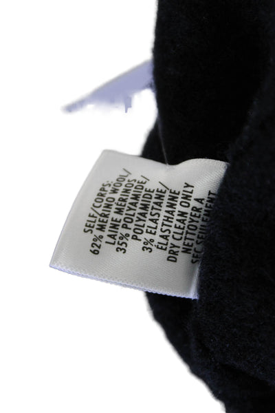Bailey 44 Womens Long Sleeve One Shoulder Knit Sweater Black Wool Size Small