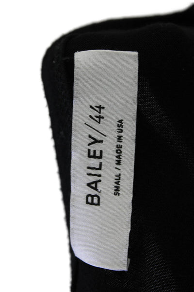 Bailey 44 Womens Long Puff Sleeve Scoop Neck Knit Shirt Black Size Small