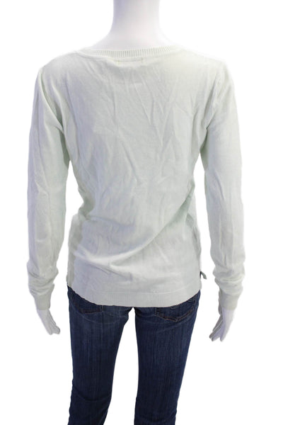 525 America Womens Long Sleeve Crew Neck Sweatshirt Light Mint Green Size Small