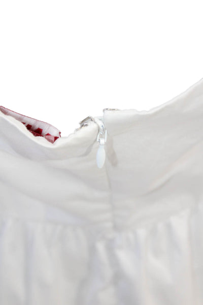 STAUD Womens Mini Elio Dress - White Size 14