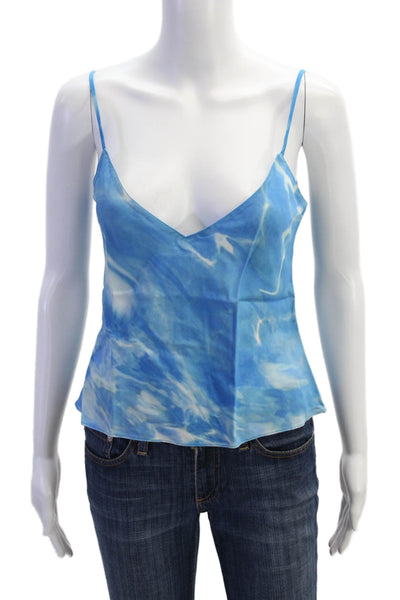 Rosie Assoulin Womens Slippery Cami - Turquoise Size 2
