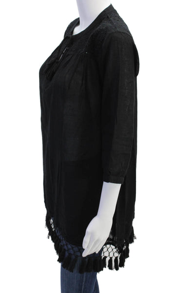 Roller Rabbit Womens Lucknow Serafina Tunic - Black Size XS