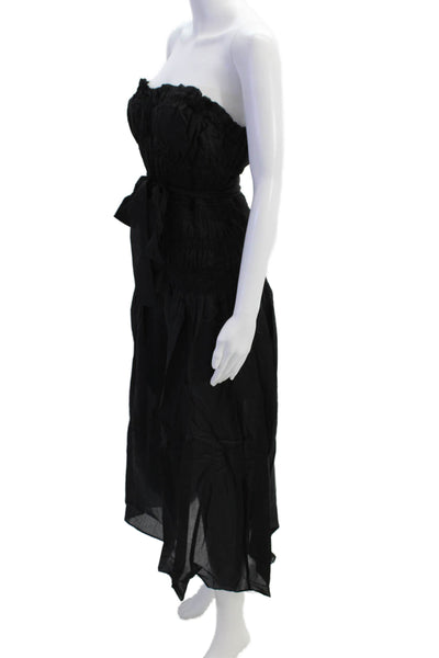Moon River Womens Strapless Maxi Dress - Black Size M