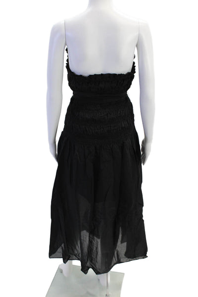 Moon River Womens Strapless Maxi Dress - Black Size M