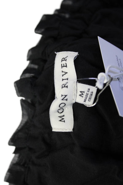 Moon River Womens Strapless Maxi Dress - Black Size M