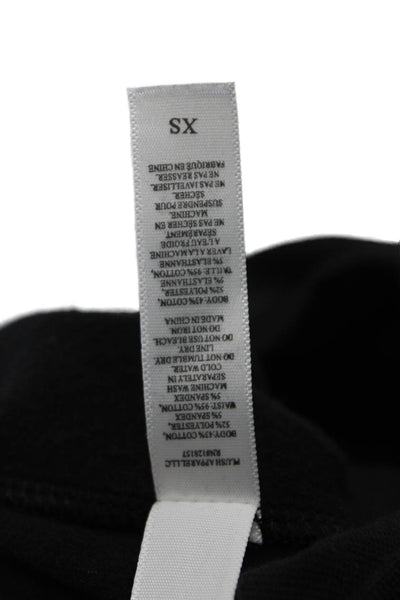 Plush Womens Fleece Lined Maternity Leggings - Black Size XS