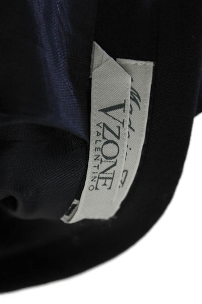 VZone Valentino Men's Long Sleeves Lined Three Button Basic Jacket Black Size 50