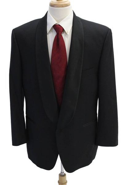 Vito Ruffolo Men's Long Sleeves Lined One Button Basic Jacket Black Size 42