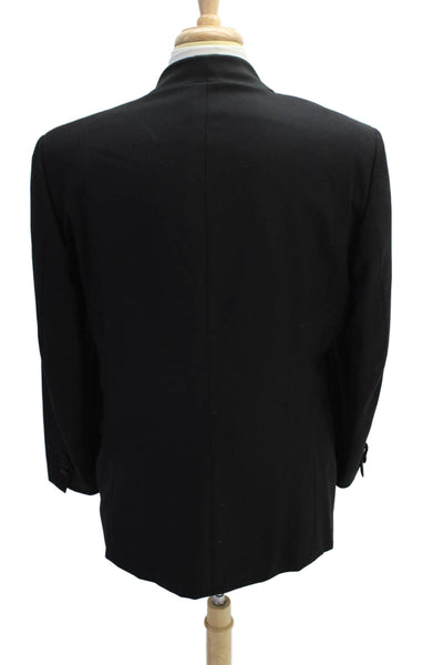 Vito Ruffolo Men's Long Sleeves Lined One Button Basic Jacket Black Size 42